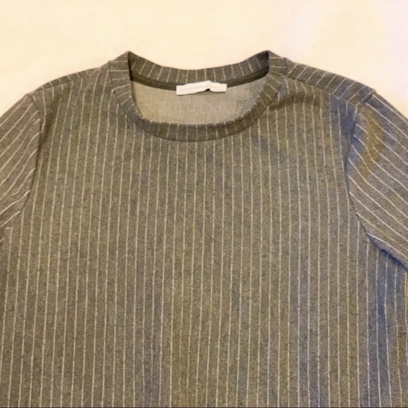 Zara Women Gray Striped Long Sleeve Top Size L - Picture 7 of 7